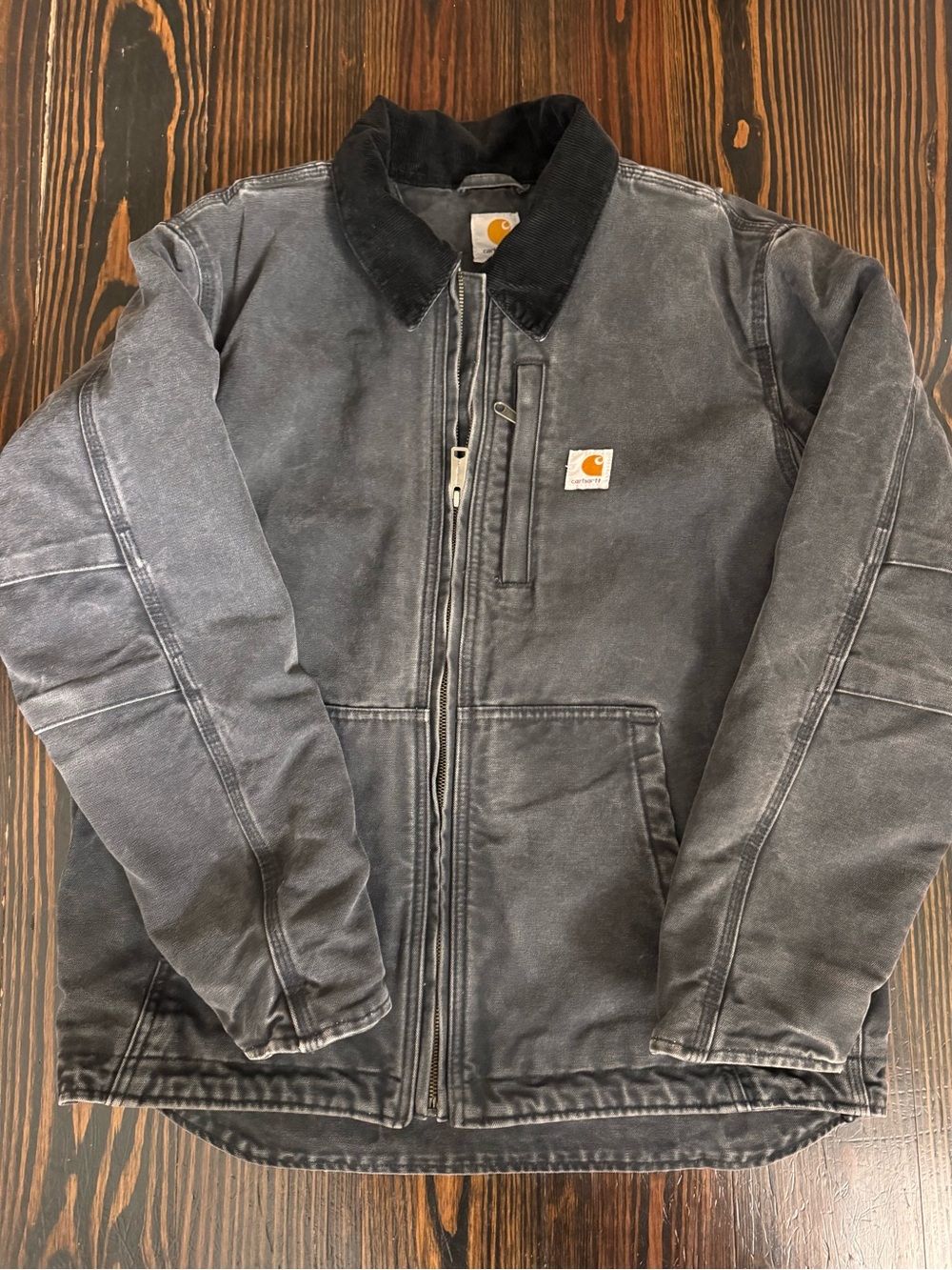 Lot of 2 Mens Canvas Work Jackets Carhartt and Orvis Size Medium - Picture 6 of 9